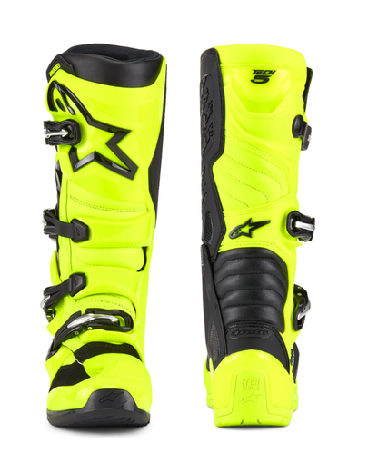 ALPINESTARS TECH 5 FLUO GREEN - US 9,10  | MX BOOTS