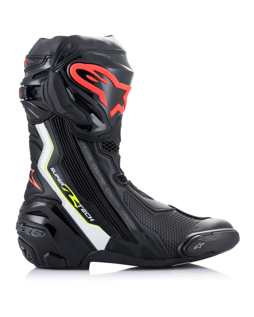 ALPINESTARS SUPERTECH R BLACK / WHITE /RED FLUO /YELLOW FLUO US 9, 9.5 | STREET BOOTS
