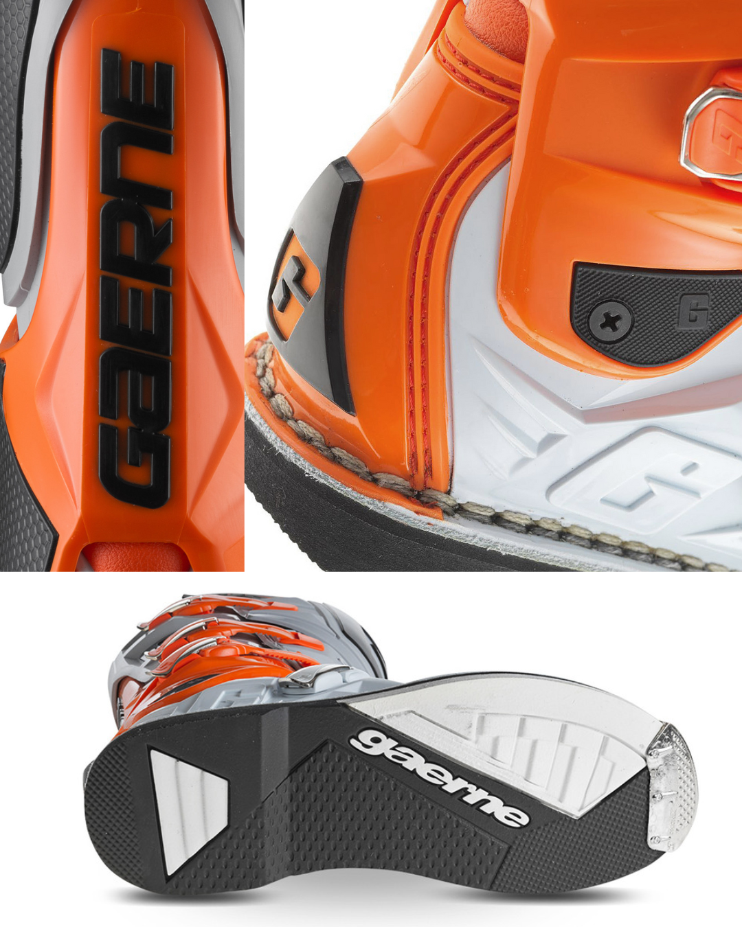 GAERNE SG12 ORANGE / GREY / WHITE US 9 | MX BOOTS