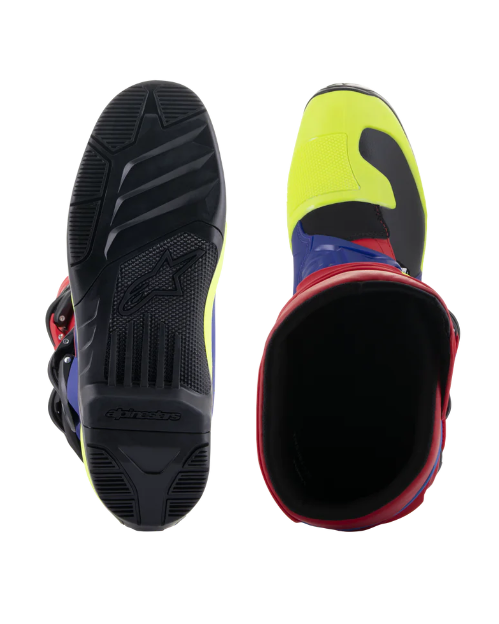 ALPINESTARS TECH 3 BRIGHT RED DARK BLUE YELLOW FLUO - US 7,8,9,10 | MX BOOTS