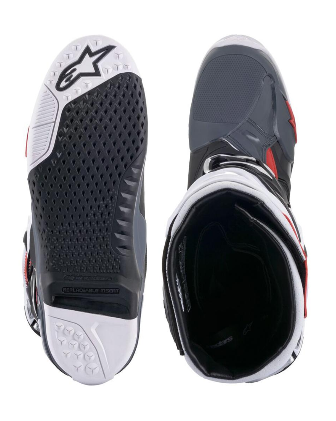 ALPINESTARS TECH 10 SUPERVENTED BLACK / WHITE / GREY US 10 | MX BOOTS