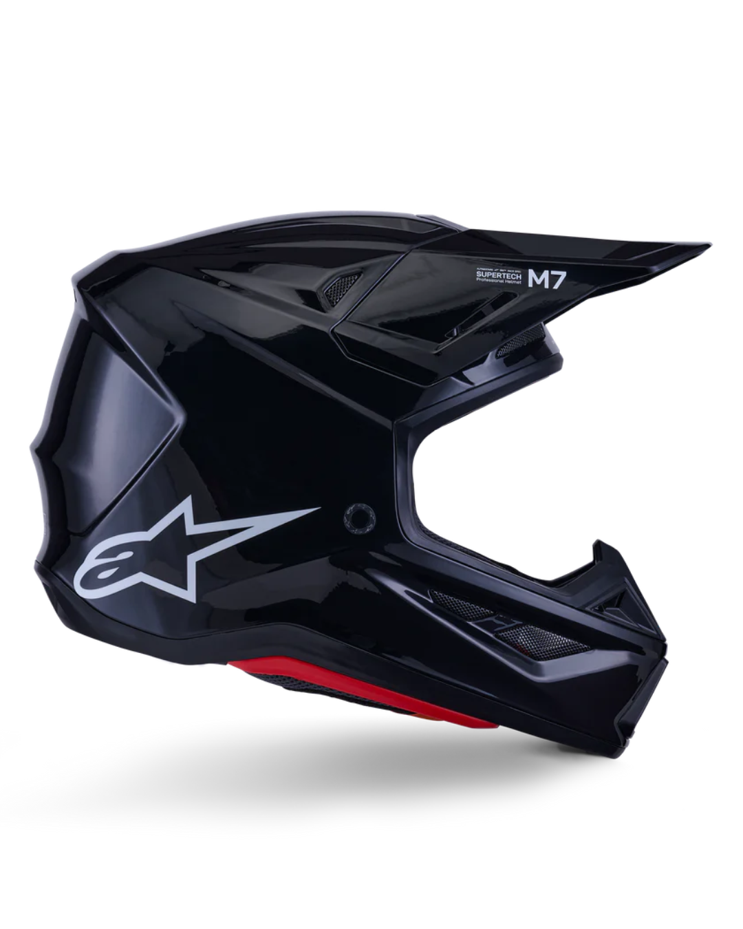ALPINESTARS S-M7 SOLID BLACK GLOSSY M | MX HELMET