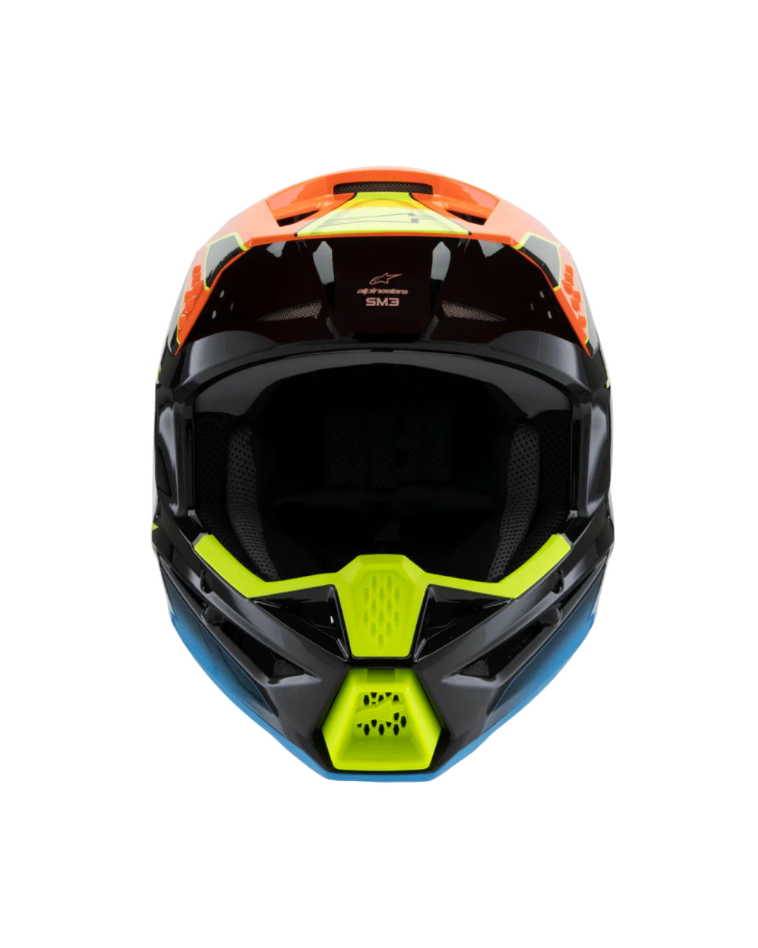 ALPINESTARS SM3 FRAY SOLID BLACK/ORANGE/FLUO GLOSS S/L | MX HELMET