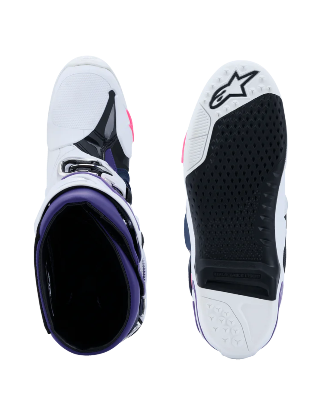 ALPINESTARS TECH 10 VIOLET/WHITE - US 10 | MX BOOTS