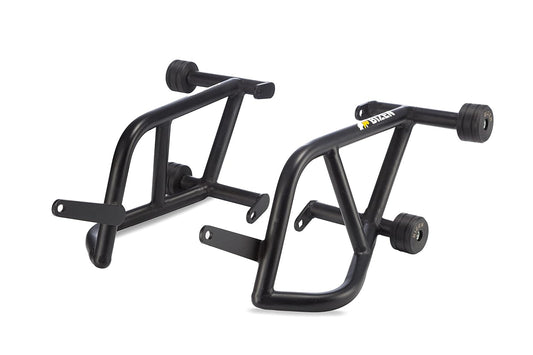 BIZEN MOTO PREMIUM CRASH GUARD/ENGINE GUARD WITH DOUBLE FRAME SLIDERS BLACK | PULSAR NS 200