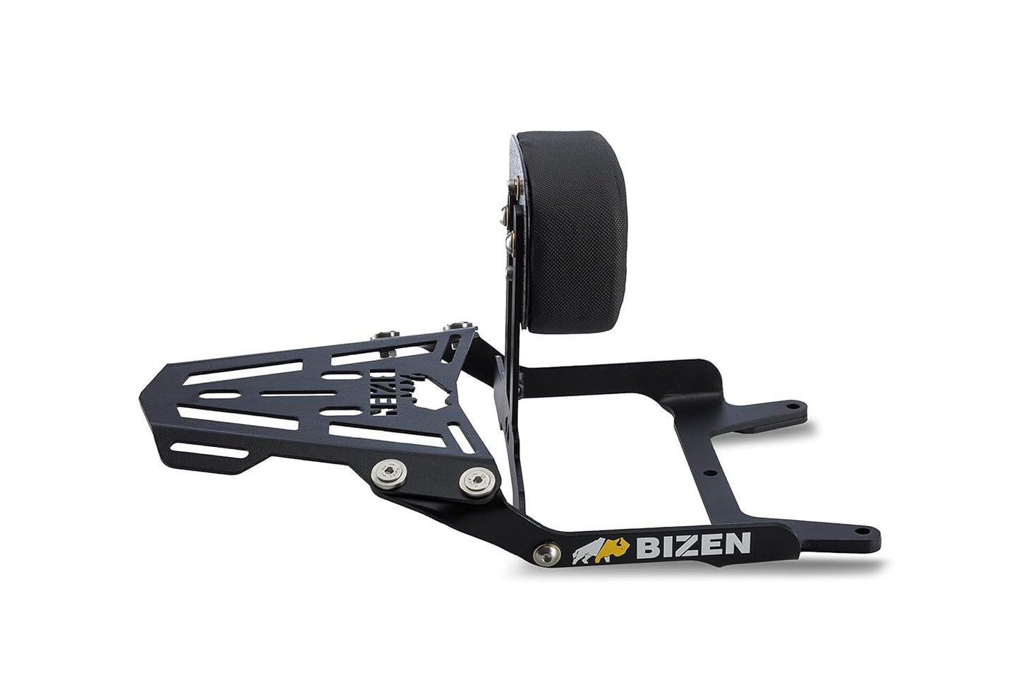 BIZEN MOTO PREMIUM REAR RACK/LUGGAGE CARRIER WITH BACK REST - BLACK | APRILIA SR160