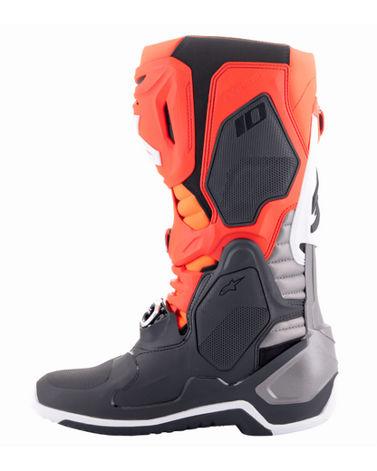 ALPINESTARS TECH 10 BLACK / RED FLUO / ORANGE FLUO / WHITE US 10,11 | MX BOOTS