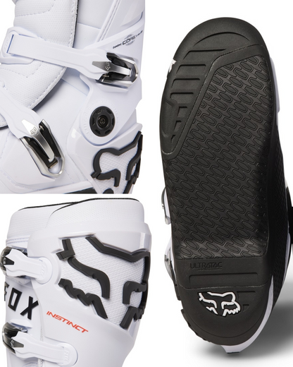 FOX RACING INSTINCT WHITE US 9| MX BOOTS