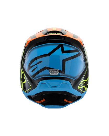 ALPINESTARS SM3 FRAY SOLID BLACK/ORANGE/FLUO GLOSS S/L | MX HELMET