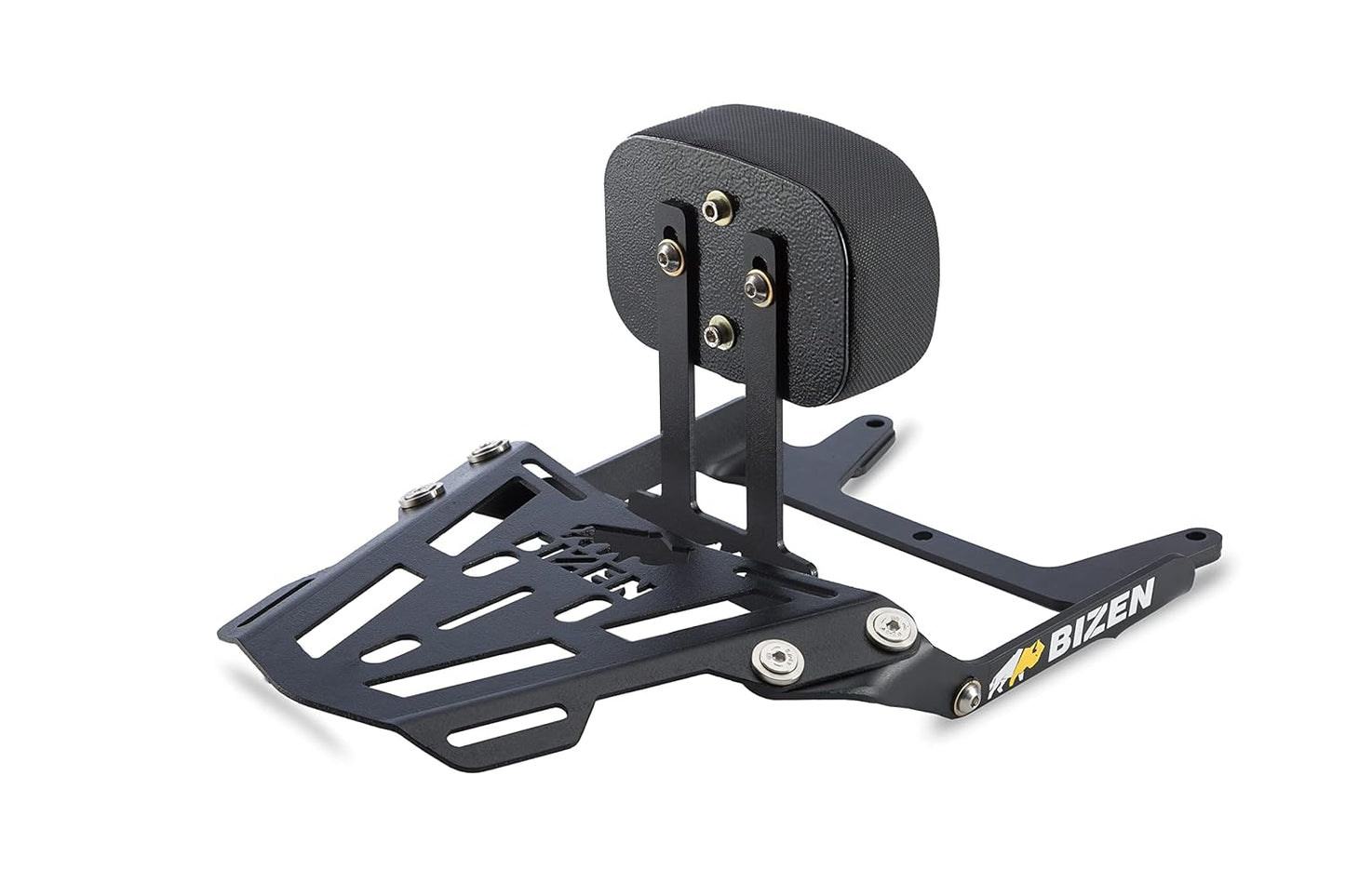 BIZEN MOTO PREMIUM REAR RACK/LUGGAGE CARRIER WITH BACK REST - BLACK | APRILIA SR160