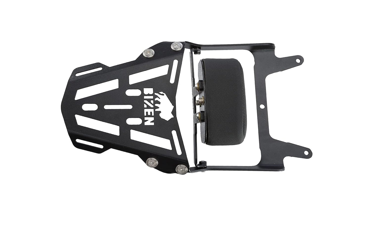 BIZEN MOTO PREMIUM REAR RACK/LUGGAGE CARRIER WITH BACK REST - BLACK | APRILIA SR160