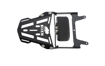 BIZEN MOTO PREMIUM REAR RACK/LUGGAGE CARRIER WITH BACK REST - BLACK | APRILIA SR160