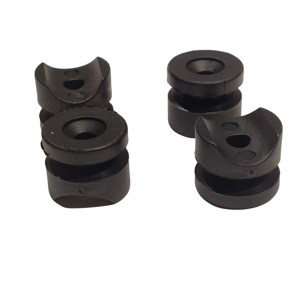 UNIVERSAL MOTORCYCLE PANNIER BUSH SET WITH BOLTS (SET OF 4)  SADDLE STAY MOUNT SPACER KIT FOR BIKE LUGGAGE