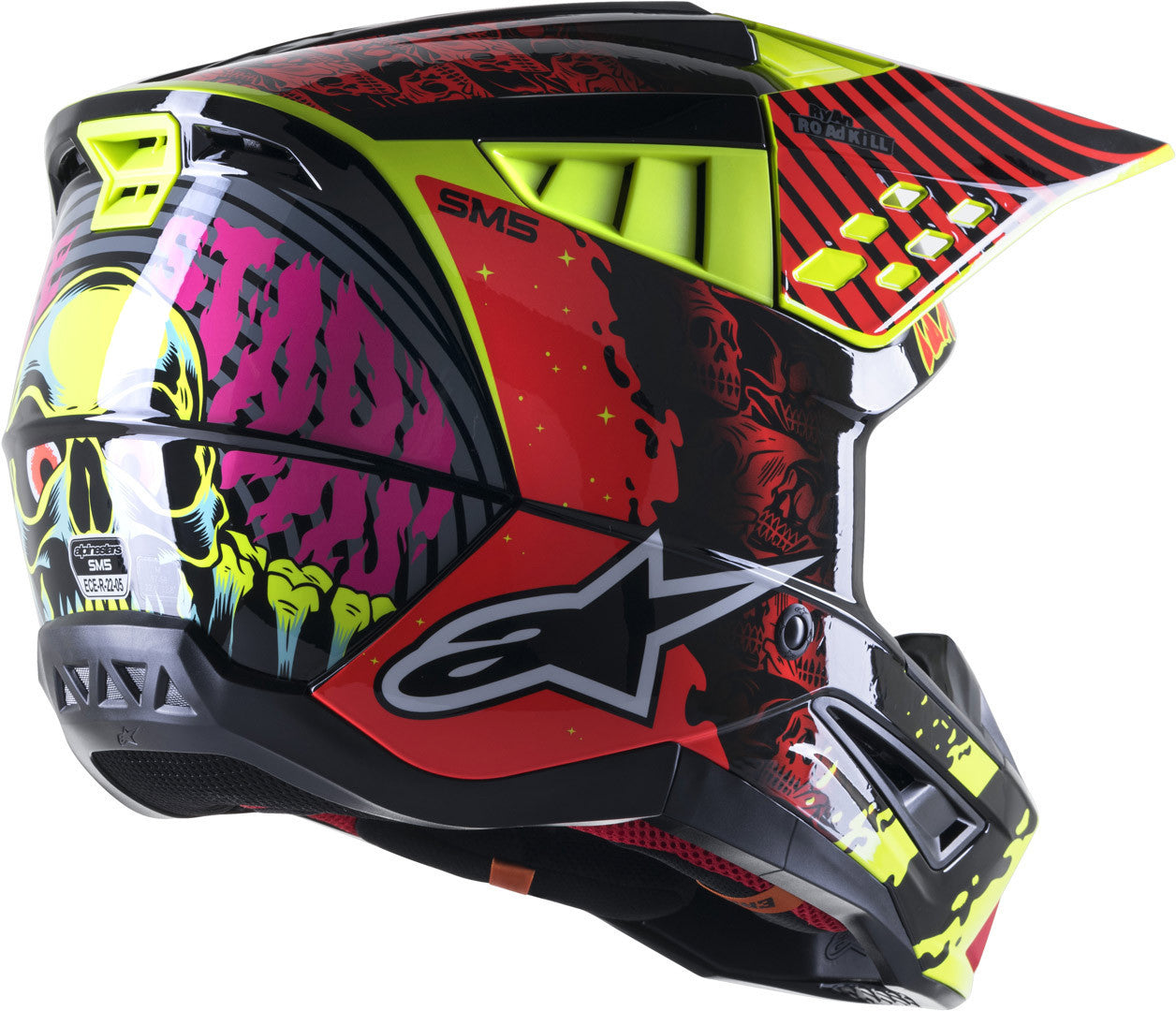 ALPINESTARS SM5 SOLAR FLARE BLACK/RED/YELLOW M | MX HELMET