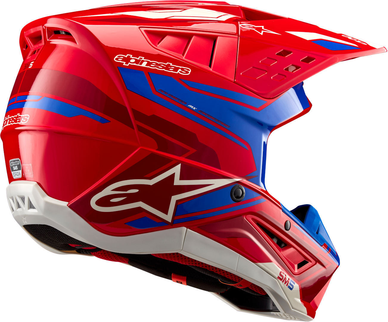 ALPINESTARS SM5 ACTION 2 2024 RED/BLUE S | MX HELMET