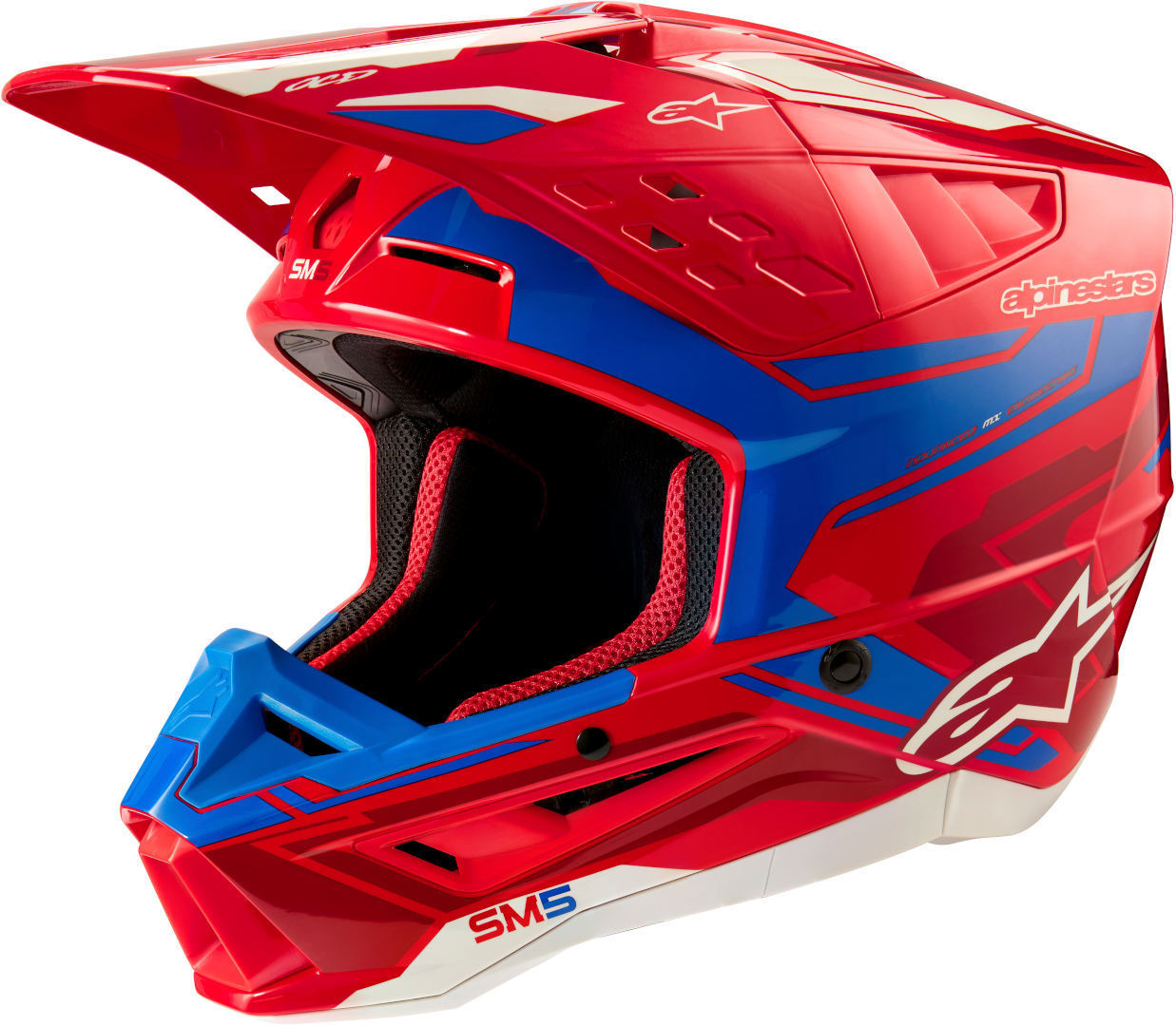 ALPINESTARS SM5 ACTION 2 2024 RED/BLUE S | MX HELMET