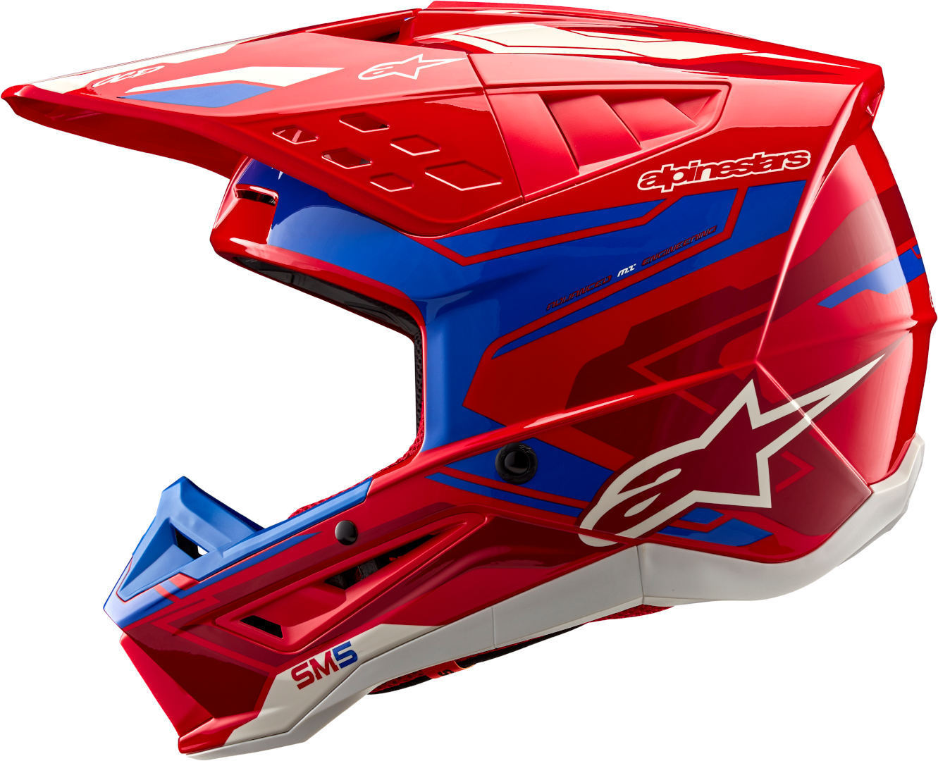 ALPINESTARS SM5 ACTION 2 2024 RED/BLUE S | MX HELMET