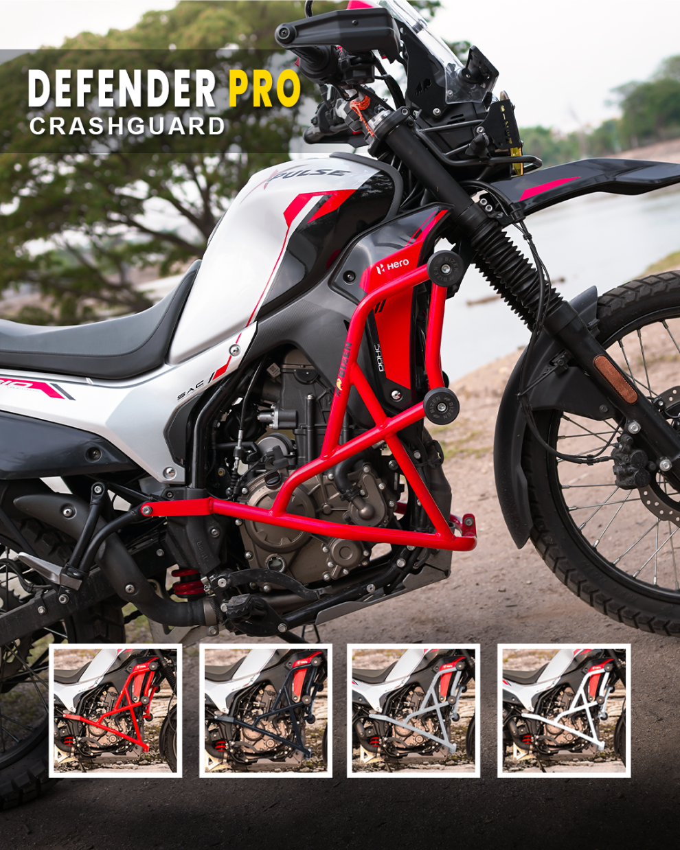 BIZEN MOTO DEFENDER-PRO LARGE CRASH GUARD | XPULSE 210
