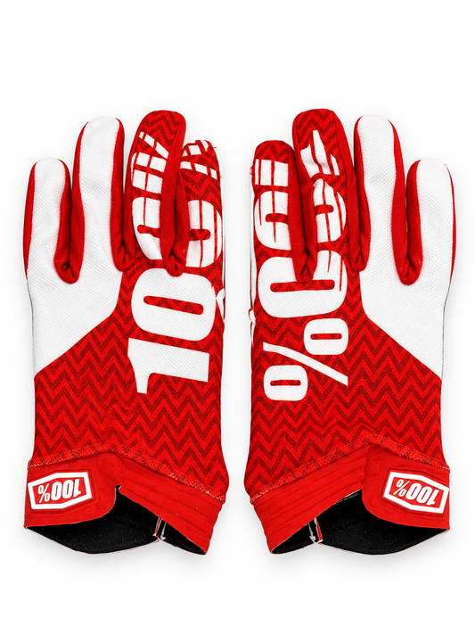 100% RED AND WHITE | MX GLOVES