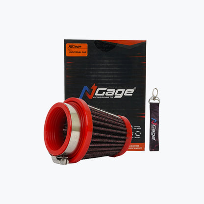NGAGE HYPER FLOW UNIVERSAL AIR FILTER 49MM ID – FOR 150CC  200CC MOTORCYCLES