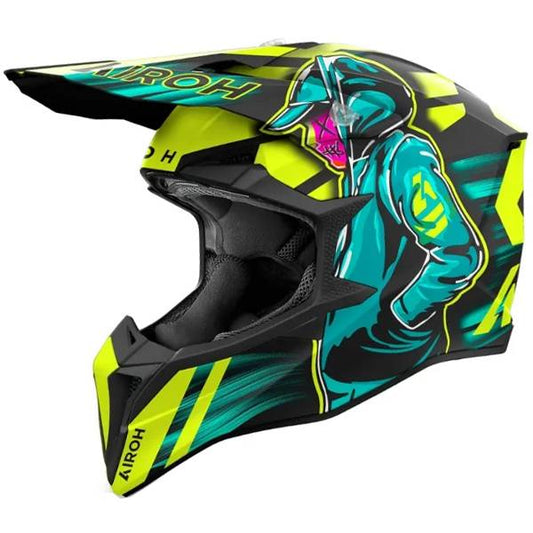 AIROH WRAAP CYBER YELLOW MATT HELMET