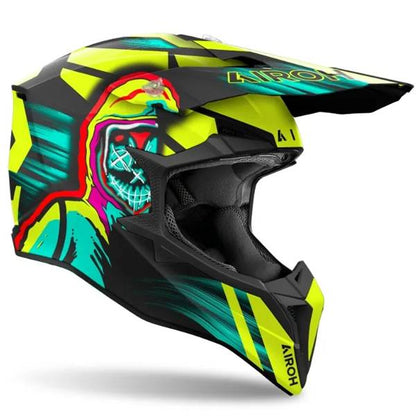 AIROH WRAAP CYBER YELLOW MATT HELMET