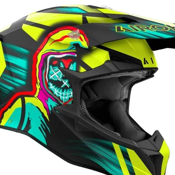 AIROH WRAAP CYBER YELLOW MATT HELMET