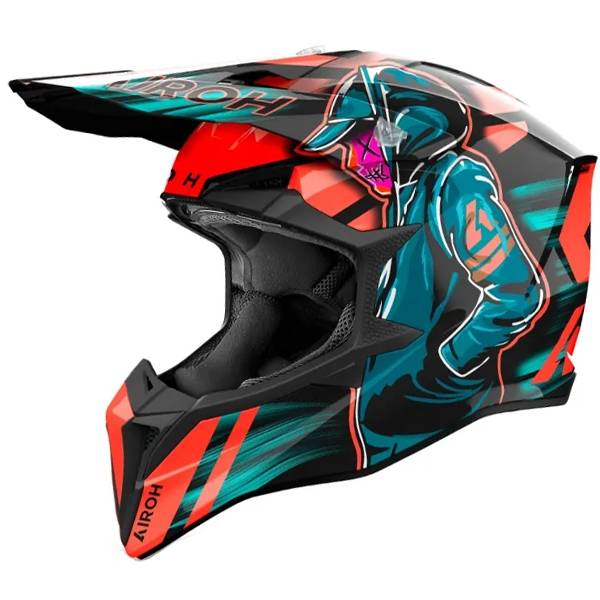 AIROH WRAAP CYBER ORANGE GLOSS HELMET