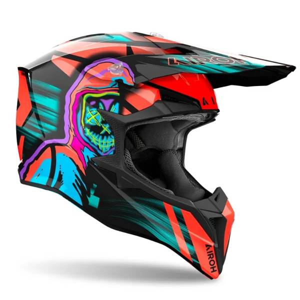AIROH WRAAP CYBER ORANGE GLOSS HELMET