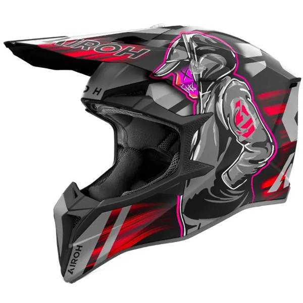 AIROH WRAAP CYBER RED MATT HELMET