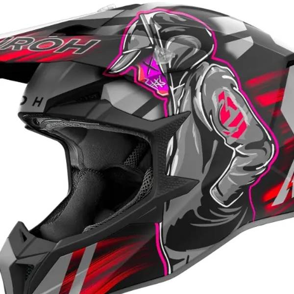 AIROH WRAAP CYBER RED MATT HELMET