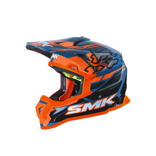 SMK ALLTERRA TRIBOU - ORANGE BLUE L | MX HELMET