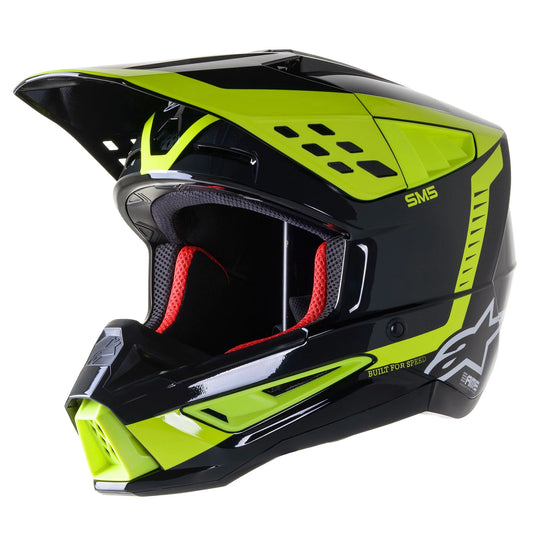 ALPINESTARS SM5 BEAM BLACK/ANTHRACITE/YELLOW FLUO GLOSSY M | MX HELMET