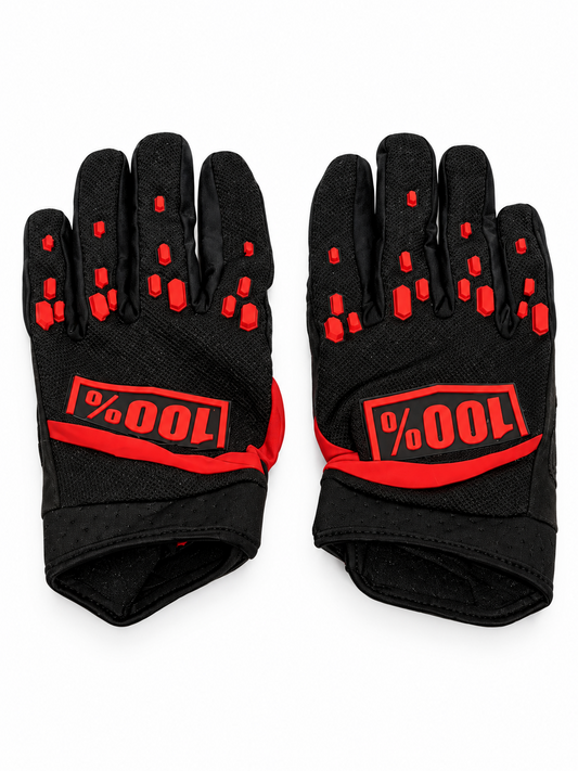 100% RED AND BLACK | MX GLOVES