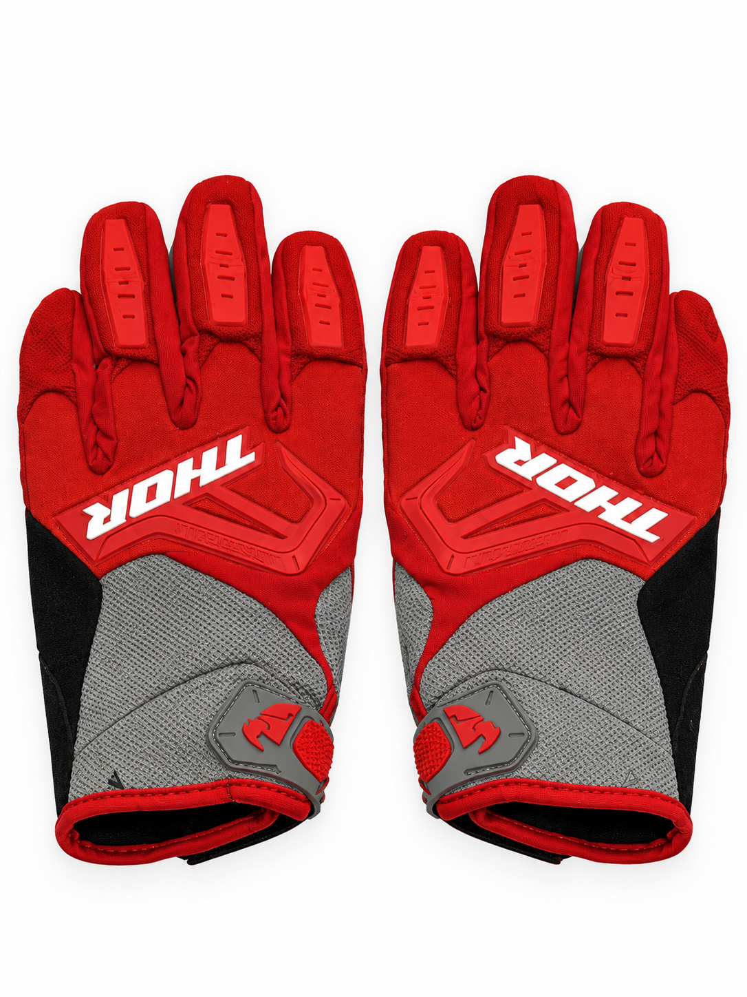 THOR RED AND GREY | MX GLOVES