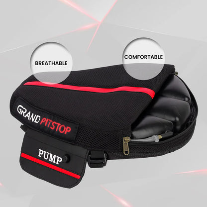Air Comfy Seat Cushion for Medical, Offices, Home, Motorcycle and Car Lumbar Support - Sports Premium with Pump