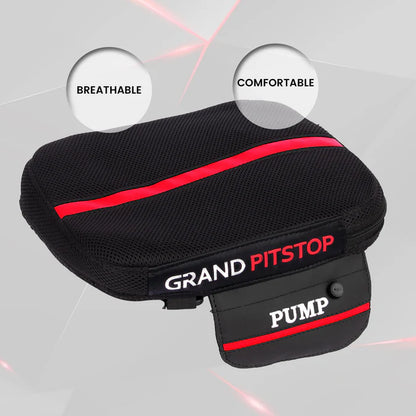 Air Comfy Seat Cushion for Medical, Offices, Home, Motorcycle and Car Lumbar Support - Pillion Premium with Pump