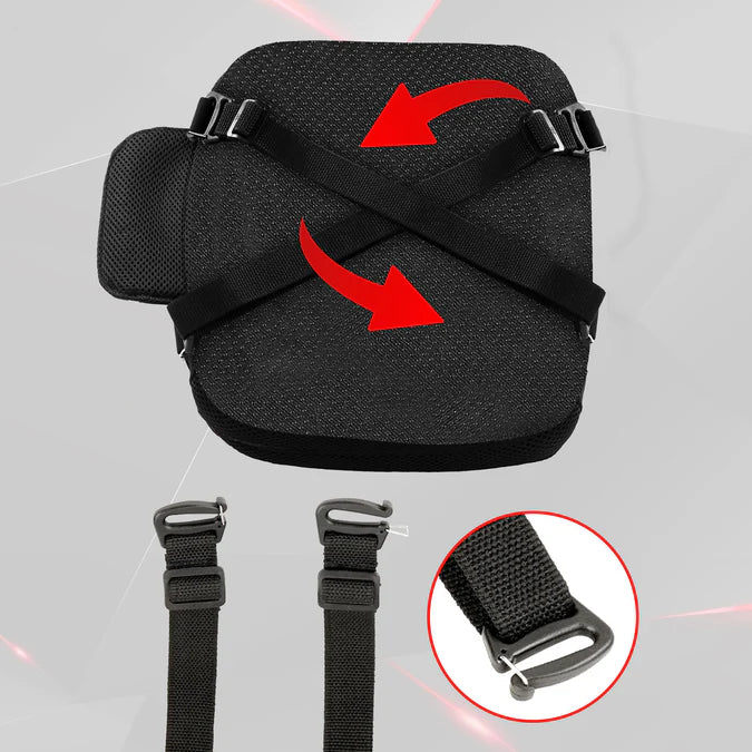 Air Comfy Seat Cushion for Medical, Offices, Home, Motorcycle and Car Lumbar Support - Pillion Premium with Pump