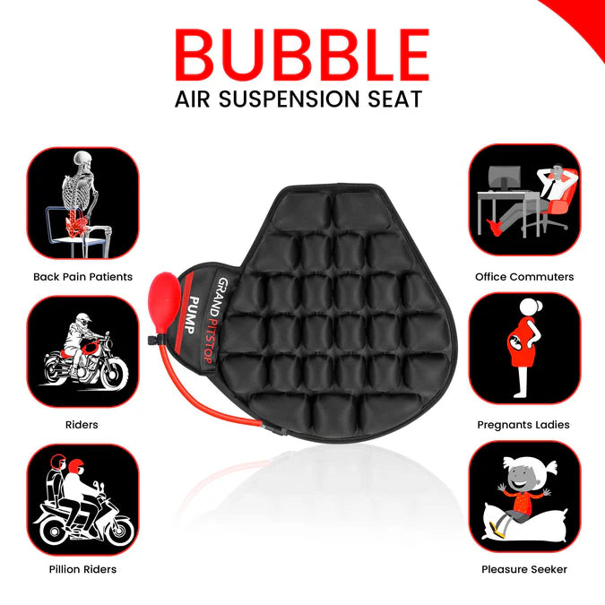 Air Bubble Airseat for Medical, Offices, Home, Motorcycle and Car Lumbar Support - Cruiser