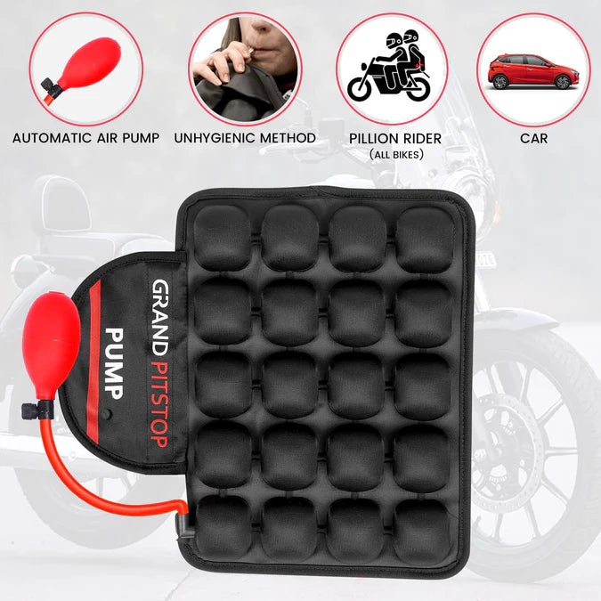 Air Bubble Airseat for Medical, Offices, Home, Motorcycle and Car Lumbar Support - Pillion with Pump