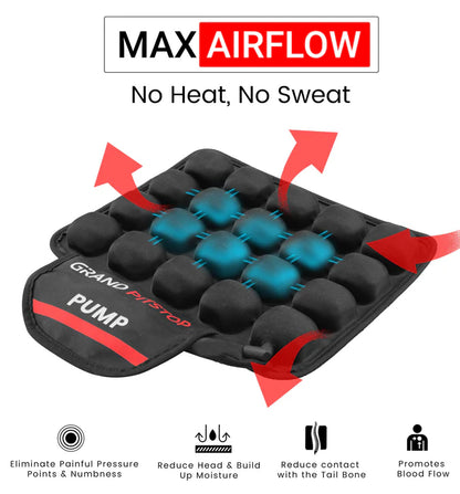 Air Bubble Airseat for Medical, Offices, Home, Motorcycle and Car Lumbar Support - Pillion with Pump