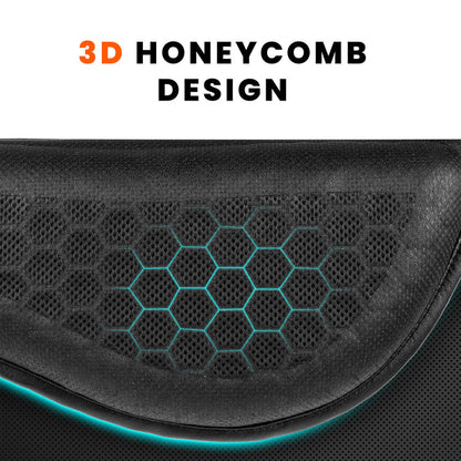 MOTORCYCLE HONEYCOMB GEL SEAT CUSHION FOR MEDICAL, OFFICES, HOME, MOTORCYCLE AND CAR LUMBAR SUPPORT - UNIVERSAL FIT & BREATHABLE DESIGN