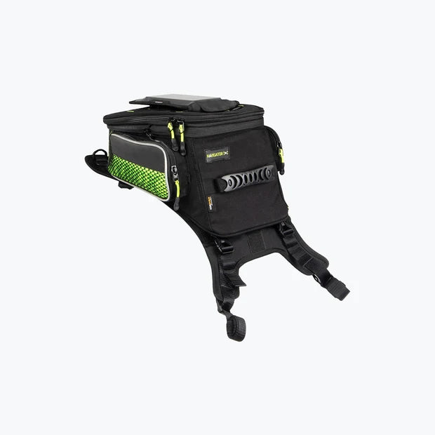 RYNOX NAVIGATOR TANK BAG 15L BLACK HI-VIZ GREEN