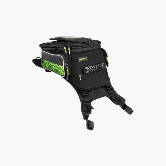 RYNOX NAVIGATOR TANK BAG 15L BLACK HI-VIZ GREEN