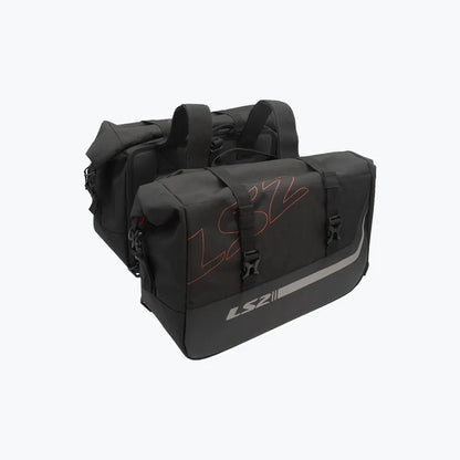 LS2 SADDLE BAG WATERPROOF 20L + 20L MOTORCYCLE SADDLEBAGS