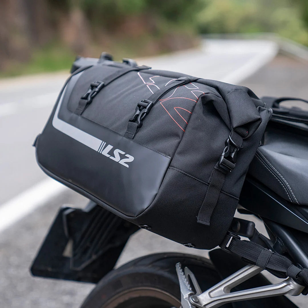 LS2 SADDLE BAG WATERPROOF 20L + 20L MOTORCYCLE SADDLEBAGS