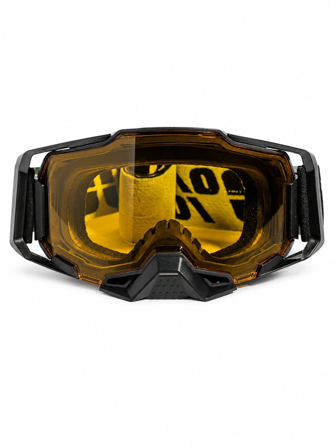 100% ARMEGA BLACK GOGGLE ( BROWN LENS ) | MX GOGGLES