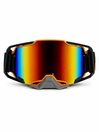 100% ARMEGA BLACK/ORANGE GOGGLES  ( GOLDEN LENS) | MX GOGGLES