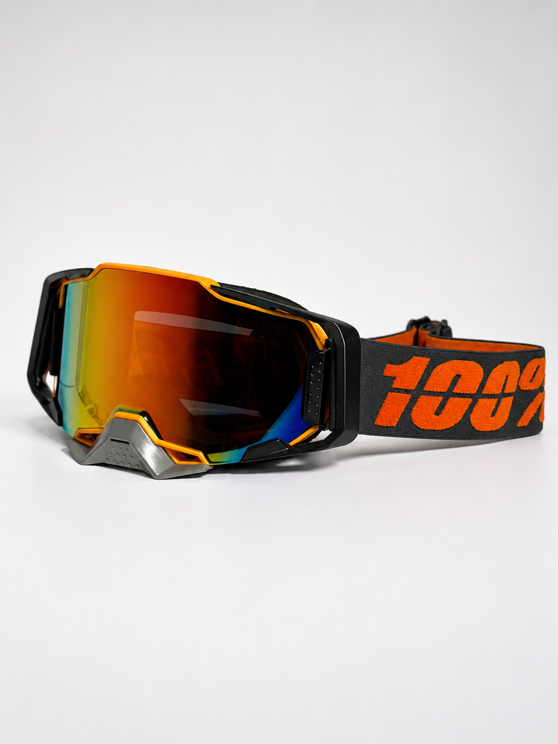 100% ARMEGA BLACK/ORANGE GOGGLES  ( GOLDEN LENS) | MX GOGGLES