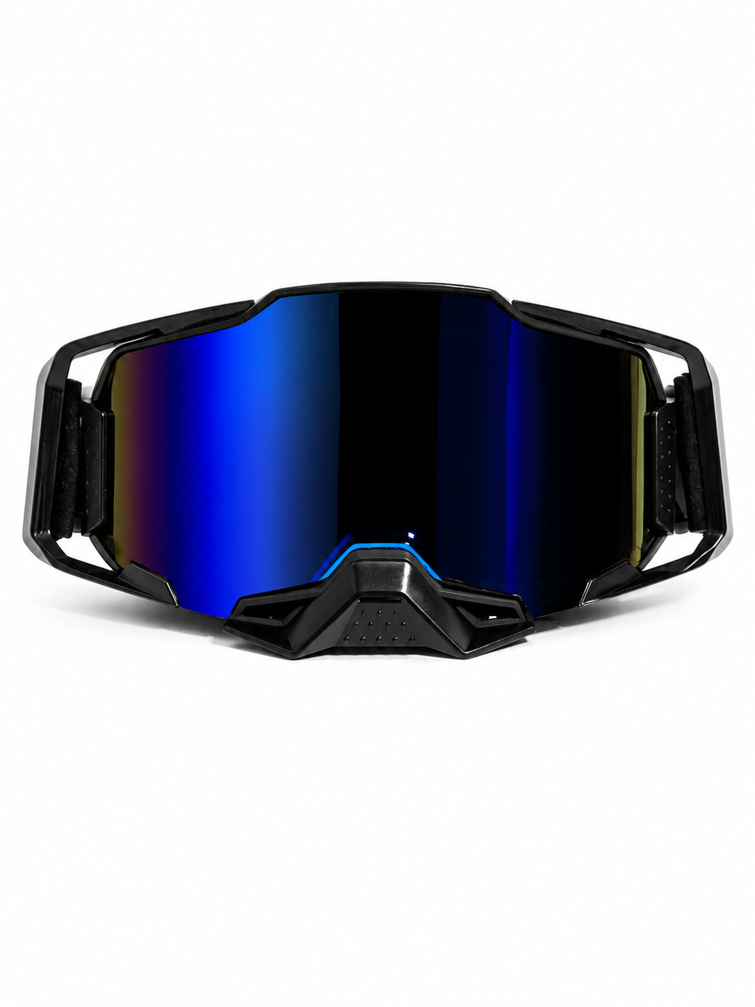 100% ARMEGA BLACK GOGGLES  ( BLUE LENS) | MX GOGGLES